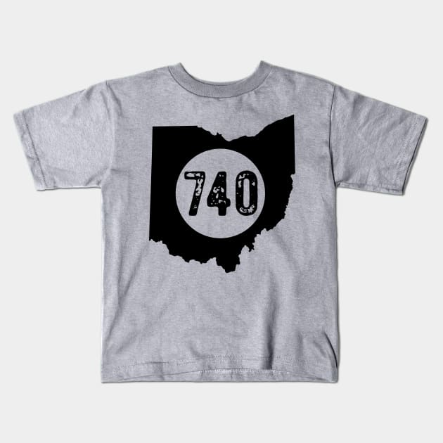 740 area code Ohio Columbus Kids T-Shirt by OHYes